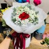 Bó hoa baby nhỏ xinh, đơn giản mà dễ thương, mang nét trong sáng và tinh khôi.