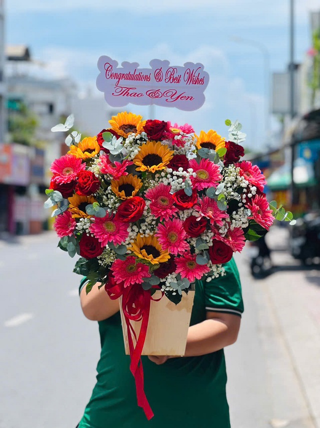 Hoa khai trương tại Phú Riềng - Món quà may mắn cho ngày đặc biệ