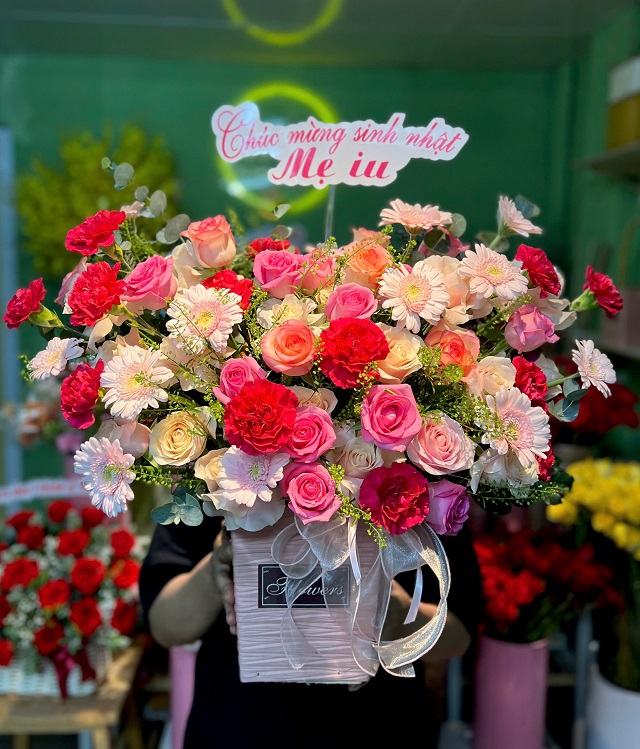 Lẵng hoa chúc mừng khai trương tại Hàm Thuận Nam, Bình Thuận